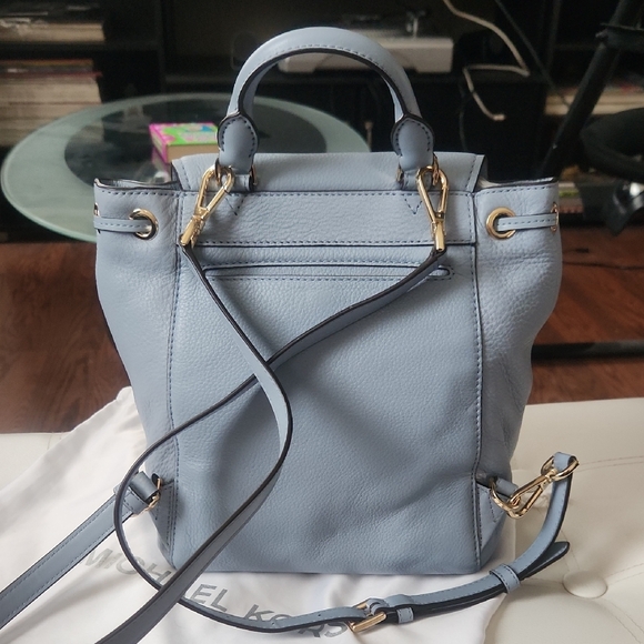 Michael Kors Light Blue Floral Backpack - Picture 2 of 9